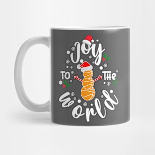 Christmas Basketball Joy To The World Funny Basketball Lover Mug